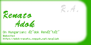 renato adok business card